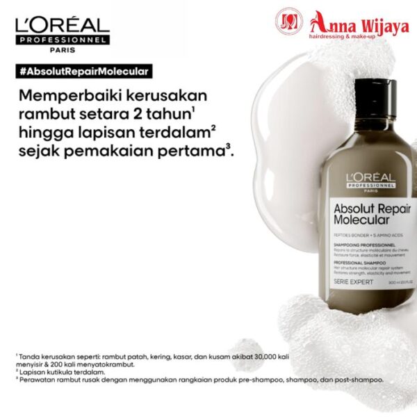 Absolut Repair Molecular Shampoo 300ml - untuk memperbaiki rambut rusak/ hair repair