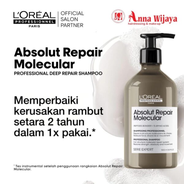 Absolut Repair Molecular Shampoo 500ml - Untuk Rambut Sangat Rusak by L'Oreal Professionnel