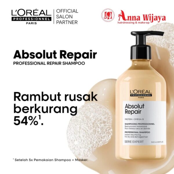 Absolut Repair Shampoo 500 ml - Untuk Rambut Rusak by L'Oreal Professionnel