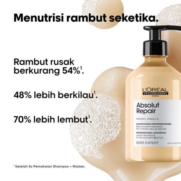 Absolut Repair Shampoo 500 ml - Untuk Rambut Rusak by L'Oreal Professionnel