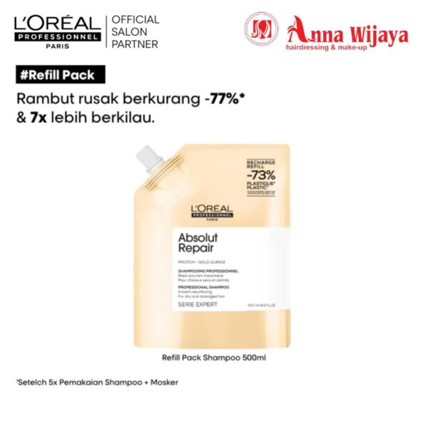 Absolut Repair Shampoo 500ml Refilll - Untuk Rambut Rusak by L'Oreal Professionnel