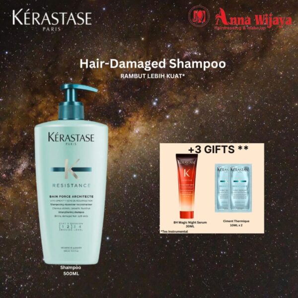 Kerastase Bain Force-Architecte 500ml Shampoo Rambut Rapuh