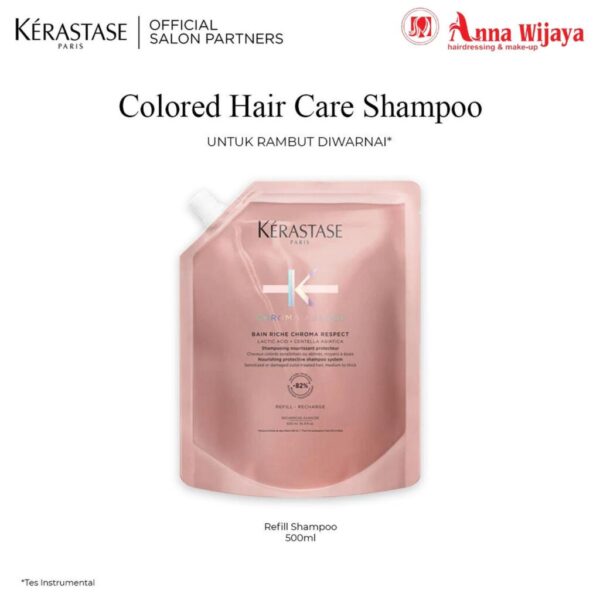 Kerastase Bain Riche Chroma Absolu 500ml Doypack - Shampo Rambut diwarnai (Helai Tebal)