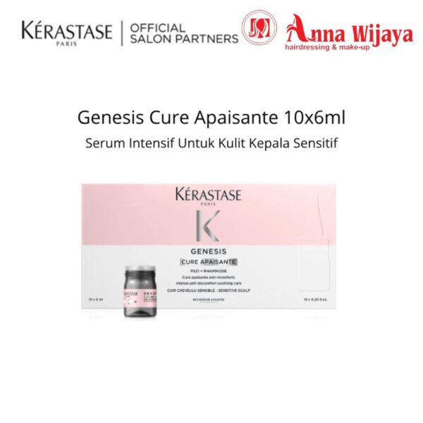 Kerastase Genesis Cure Apaisante 10x6ml Intensive Discomfort Shooting Care - Serum Intensif Untuk Kulit Kepala Sensitif