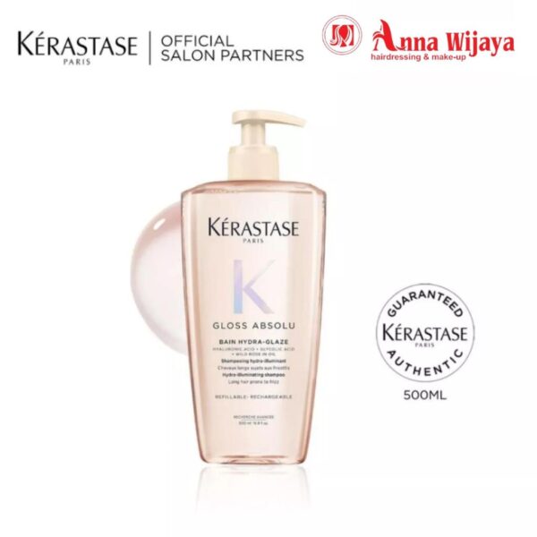 Kerastase Gloss Absolu Bain Hydra Glaze 500ml - Shampoo untuk Rambut Glossy dan Bouncy