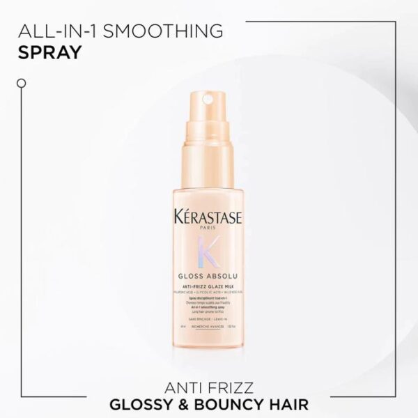 Kerastase Gloss Absolu Glossy Hair Duo Mini Hair Spray - Anti Frizz Glaze Cream 45ml x 2 - Heat Protectant untuk Rambut