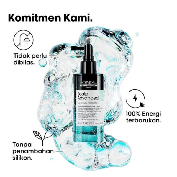 L'Oreal Professionnel Scalp Advanced 5 in 1 Professionnel Serum 90ml | Serum Kulit Kepala Anti Lepek