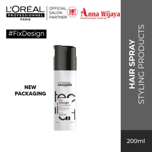 L'Oreal Professionnel Tecni Art Fix Design Hairspray NON Aerosol 200ml - Strong Hold No Residu