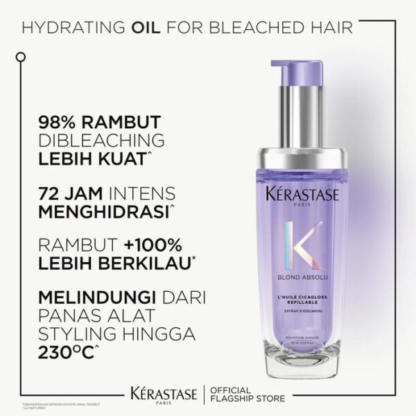 REFILL Kerastase Blond Absolu Bleached Hair Oil 75ml - Rambut Dibleach